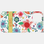 Leuke Girly Custom Inspirivity Floral iPhone Case (Achterkant (horizontaal))