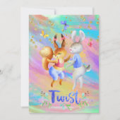 Leuke Girly Forest Dieren Ballroom Dansen Kaart (Voorkant)