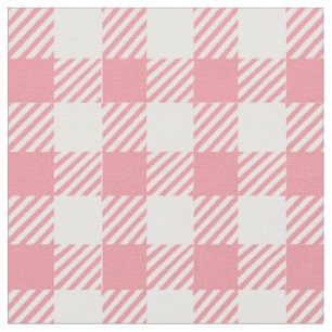 Leuke Girly Pink Gingham Buffalo Plaid Stof