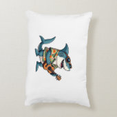 Leuke gitaar spelenT-Shirt Accent Kussen (Achterkant (Verticaal))