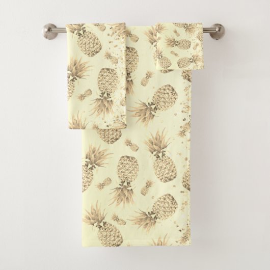 Leuke glitterij gouden ananas badhanddoek set bad handdoek (Insitu)