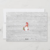 Leuke Gnome Custom Foto Rustieke Kerstmis Feestdagenkaart (Achterkant)