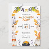 Leuke Gnomen Halloween uitnodiging (Voorkant)