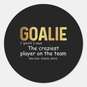 Leuke Goalie Gear Doelman Definitie Hockey Voetbal Ronde Sticker