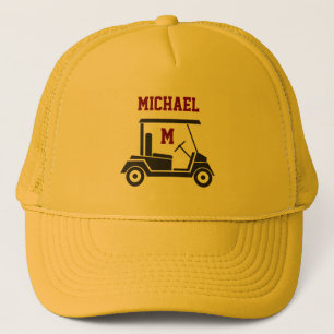Leuke Golf Guy Winkelwagen Monogram Naam Trucker Pet