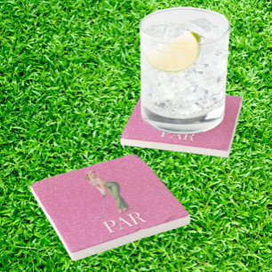 Leuke golfcadeaus voor dames stenen onderzetter