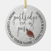Leuke Golfer Kerst Golf Cadeau Patrijs Keramisch Ornament (Voorkant)