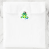 Leuke Goofkins piraat kikker Ronde Sticker (Tas)