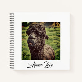 Leuke Goofy Black Alpaca Boerderij Animal White Jo Notitieboek