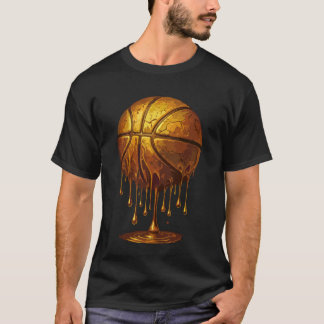 Leuke Gouden Drip Basketbal Koel Esthetisch Sport  T-shirt