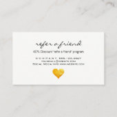 Leuke Gouden Hart Polka Dot Dank u / Verwijzing (Achterkant)