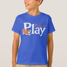 Leuke Grafische Blauwe Kinder T-Shirt Tijd voor Pr
