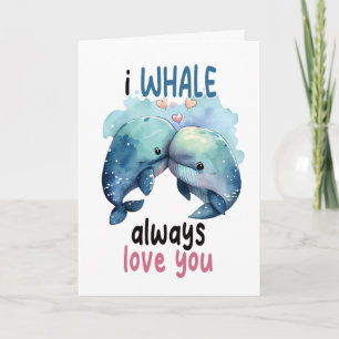 Leuke grap die ik walvis altijd van je hou, leuke  kaart