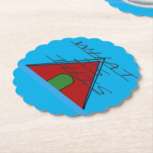 LEUKE GRAP PUZZELWOORDEN VRAAG BLAUW EN DONKERROOD KARTONNEN ONDERZETTERS (Gekanteld)