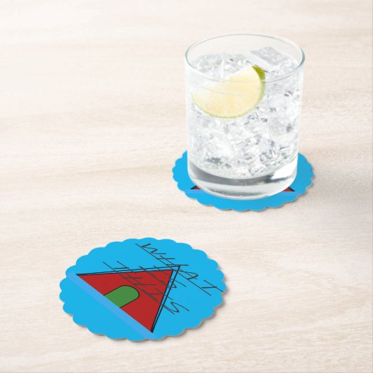 LEUKE GRAP PUZZELWOORDEN VRAAG BLAUW EN DONKERROOD KARTONNEN ONDERZETTERS (Insitu)