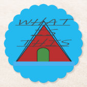 LEUKE GRAP PUZZELWOORDEN VRAAG BLAUW EN DONKERROOD KARTONNEN ONDERZETTERS (Voorkant)