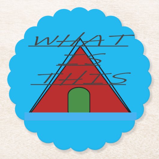 LEUKE GRAP PUZZELWOORDEN VRAAG BLAUW EN DONKERROOD KARTONNEN ONDERZETTERS (Voorkant)