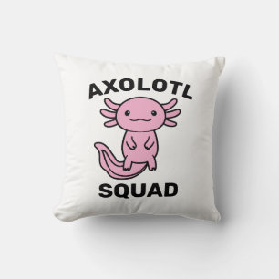 Leuke grappige Axolotl Squad Feestje bewerkbare bl Kussen