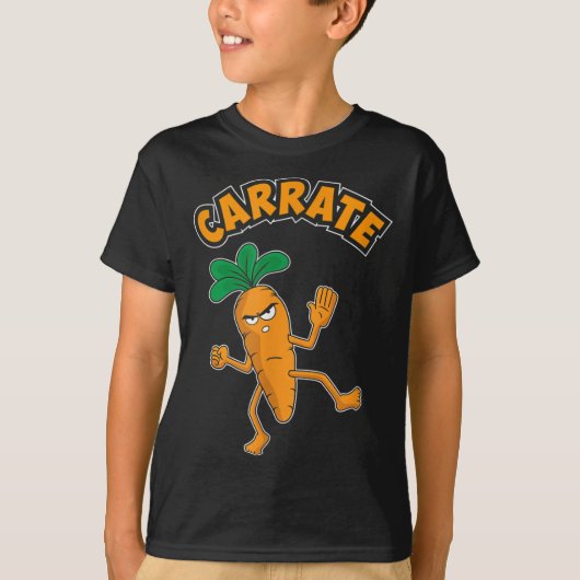 Leuke & Grappige Carrate Karate Training Wortel Pu T-shirt (Voorkant)