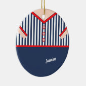 Leuke grappige clown pak karikatuur gepersonalisee keramisch ornament (Rechts)