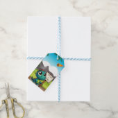 Leuke, grappige dinosaurus cadeaulabel (Met Touw)