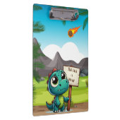 Leuke, grappige dinosaurus klembord (Rechts)