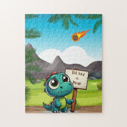 Leuke, grappige dinosaurus legpuzzel (Verticaal)