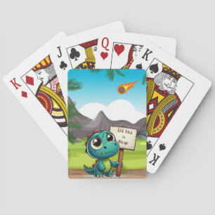 Leuke, grappige dinosaurus pokerkaarten