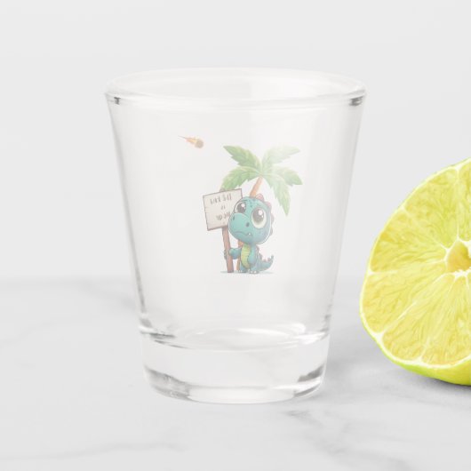 Leuke, grappige dinosaurus shot glas (Achterkant)