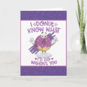 Leuke grappige donut donut dank u kaart (Voorkant)