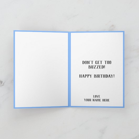 Leuke Grappige Fly Pun Proost om Pap Gelukkige Ver Bedankkaart (Binnen)