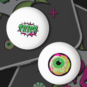 Leuke grappige Halloween 'Trick' met 'Zombie Eyeba Pingpongballen
