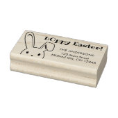 Leuke grappige Happy Easter Bunny Naam Adres Rubberstempel (Stempel)