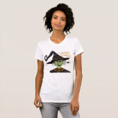 Leuke grappige heks Halloween vrouwen T-shirt (Voorkant volledig)