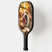 Leuke Grappige Hond Foto Tweezijdig Pickleball Paddle (Links)