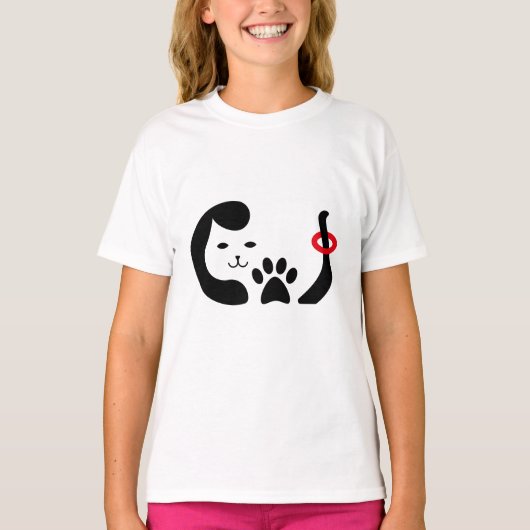Leuke Grappige Kat Meow T-shirt (Voorkant)