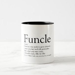 Leuke grappige oom Funcle definitie citaat Tweekleurige Koffiemok