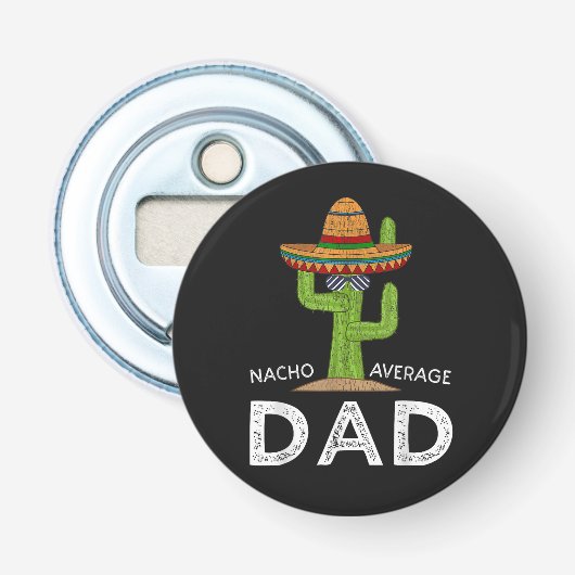 Leuke grappige vadergrap _ Funny Saying Dad Button Flesopener (Voorkant)