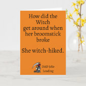 Leuke Grappige Vadergrap Kaart (Gele Bloem)