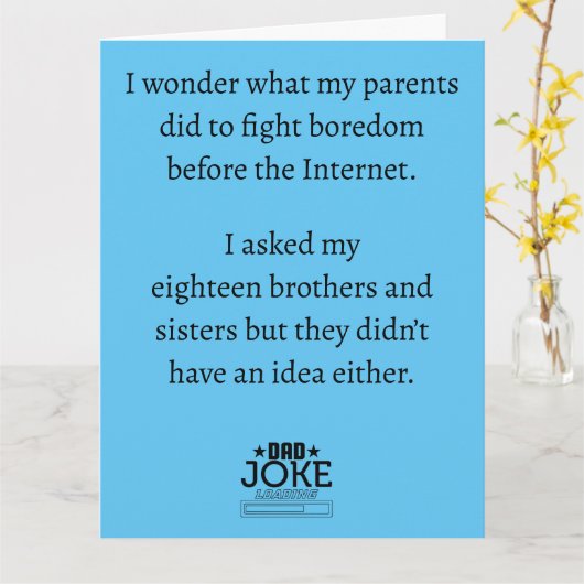 Leuke Grappige Vadergrap Kaart (Gele Bloem)