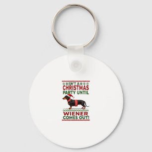 Leuke Grappige Wiener Hond Kerstmis Dachshund Vaka Sleutelhanger