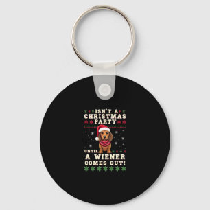 Leuke Grappige Wienerse Hond Kerstmis Dachshund Va Sleutelhanger
