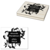 Leuke gravure bloemenrubberen stempel (Gestempeld)