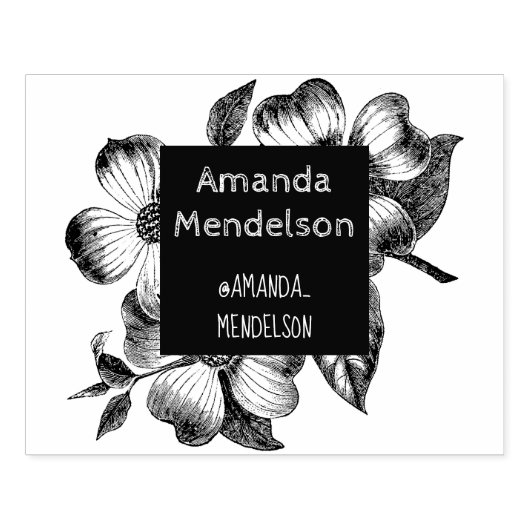 Leuke gravure bloemenrubberen stempel (Afrduk)