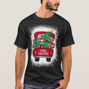 Leuke Greyhound Rode Vrachtwagen Merry Christmas B T-shirt