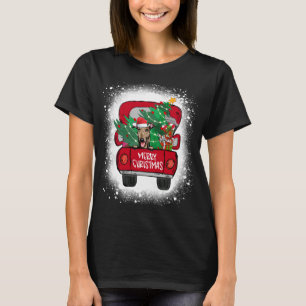 Leuke Greyhound Rode Vrachtwagen Merry Christmas B T-shirt