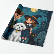 Leuke griezelige cadeauverpakking met pompoenen, s