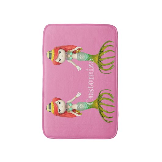 Leuke griezelige zeemeermin heks Thunder_Cove Badmat (Voorkant Verticaal)
