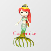 Leuke griezelige zeemeermin heks Thunder_Cove Raamsticker (Vel)