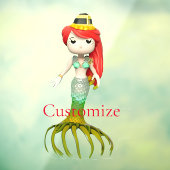 Leuke griezelige zeemeermin heks Thunder_Cove Raamsticker (Vel 3)